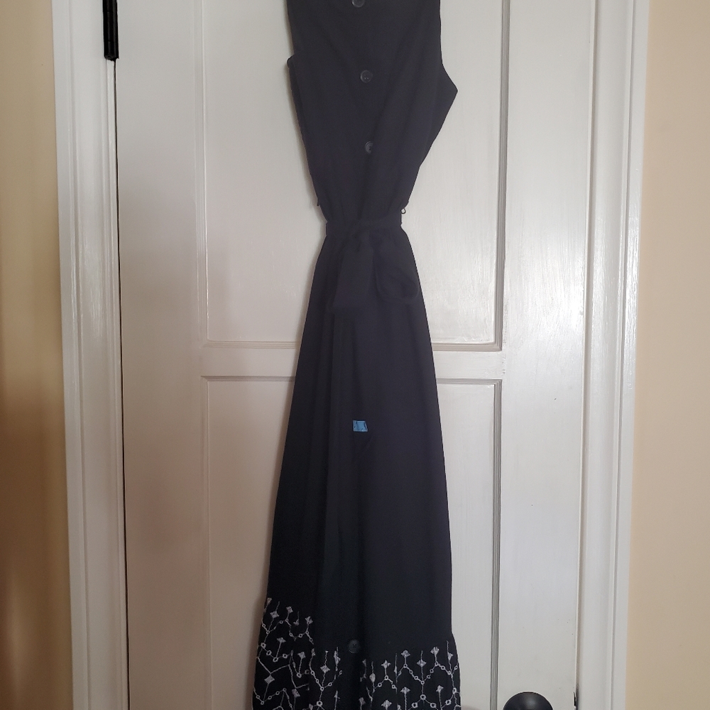 Black embroidered sundress